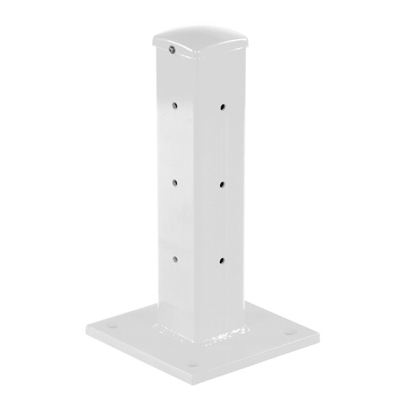 Rigid Tube Post 18 In Bolt-On Style White